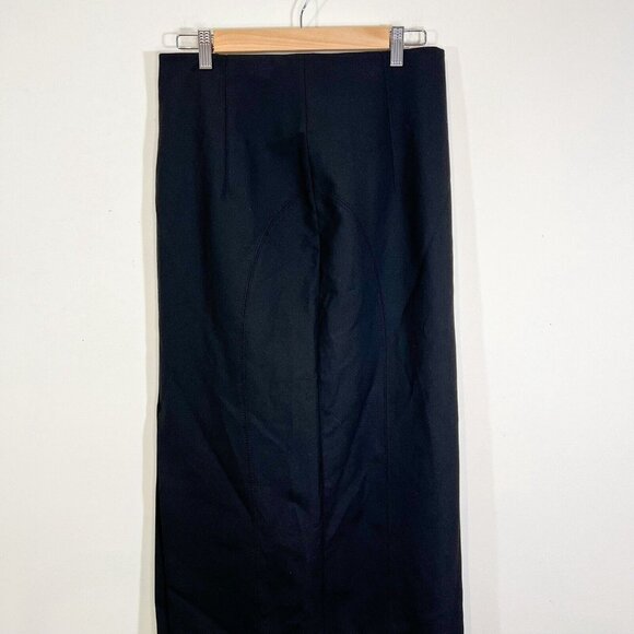 ZARA Pencil Skirt Size M Black Back Zipper Closure High Rise Midi Size Medium - Picture 7 of 8